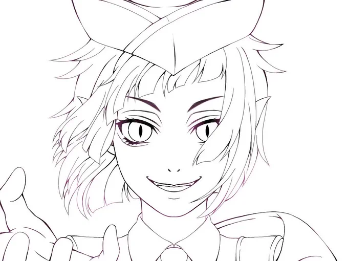 全然新しい絵が描けないので前にも載せた線画を載せる←
塗ってね(  '-' )
透過してないけど……(^q^) 