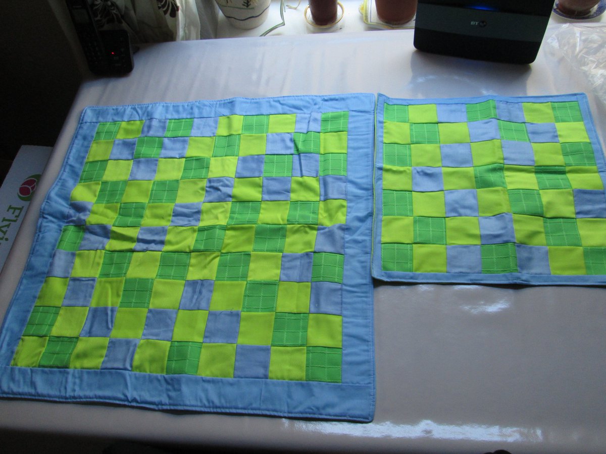ginabailey2's tweet image. Recent listings -  I need some space so have listed the spare pram quilt/play mats I have listed. Also some cute cushion covers and a table runner with matching place mats. Take a look.