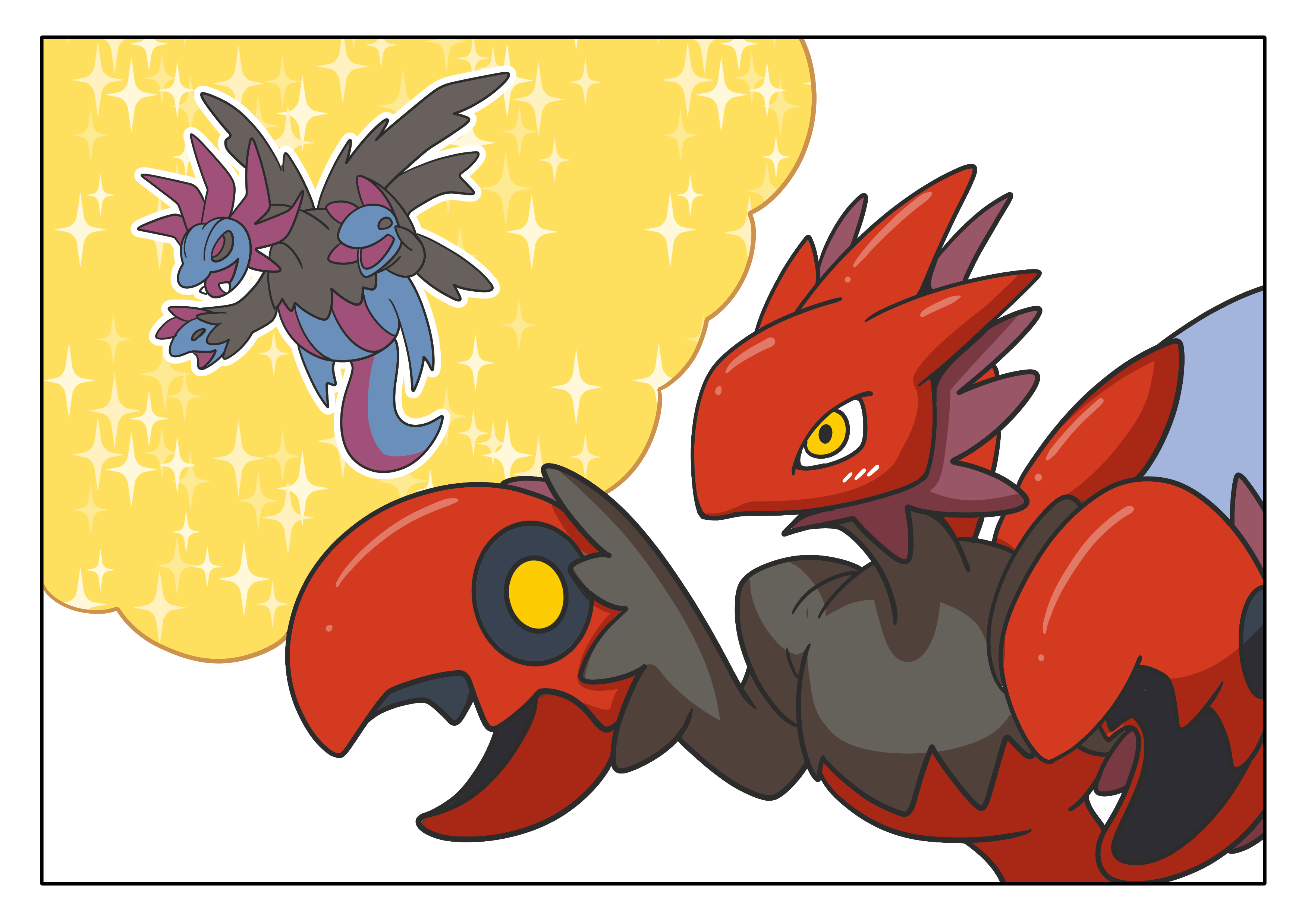 Twitter 上的 フキダシコットン 1日1枚 サザンドラにあこがれるハッサム ポケモン剣盾 Pokemon イラスト T Co Jzpcgwzhyo Twitter
