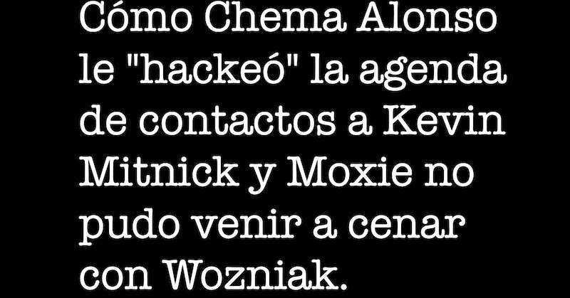 LTDataProtected's tweet photo. 🆕Noticias!📳 Siguenos y entérate» Cómo Chema Alonso le "hackeó" la agenda de contactos a Kevin Mitnick y Moxie no pudo venir a cenar con Wozniak: Hace ya tres años de esta historia.… https://t.co/xUrtfVu0c6 #Curiosidades #DirtyTooth Para más noticias 👉 Follow, RT Y FAV 👍🔁❤ https://t.co/FDbv0XmS7c
