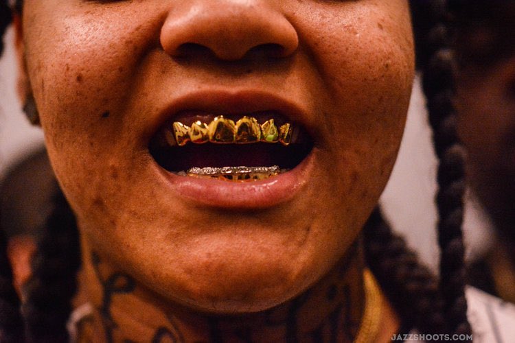 Her thesis was a photo series titled “Grillz.”  @JazzShoots shot some of everyone, including Young M.A., Jay Z, Jay Electronica and A$AP Ferg. Check it out in full here:  http://www.jazzshoots.com/#/grillz/ 