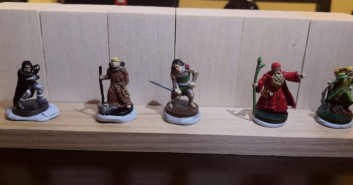 VKidd55's tweet photo. 2nd attempt at the talisman minis. We have assassin, monk, warrior, wizard and elf. Hoping to soon start in the dnd minis for an upcoming one shot for @TalesTimestamp. Stay tuned more spam to come. #tabletopgaming #dungeonsanddragons #timestamptales #talisman #mindgames https://t.co/Sn9zPOMlqb