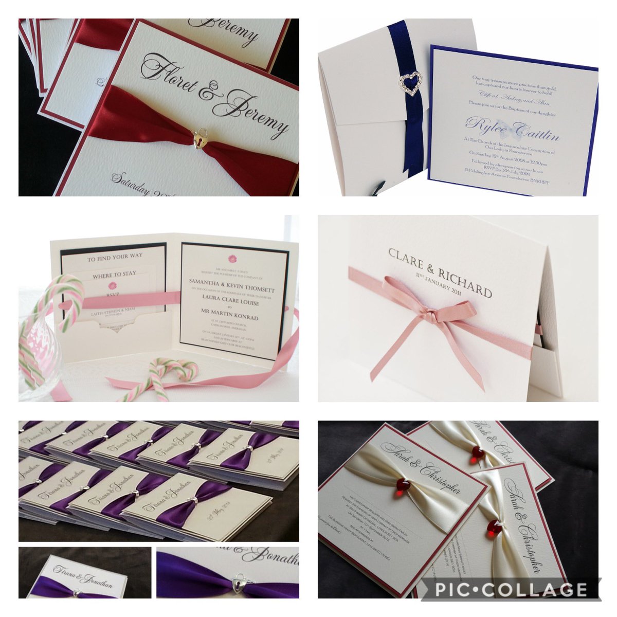 HandmadeBy_me's tweet photo. A few examples of our handmade invitations ❤️ more can be found on our website at https://t.co/bmJr8Cc1E9 https://t.co/A9XPmpZU9D