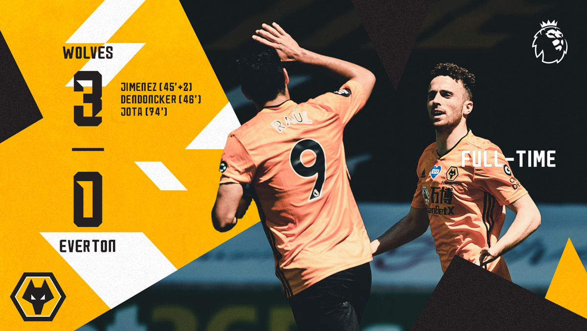 Wolves's tweet photo. FT | #WOL 3-0 #EVE

Three goals. Three points. Wolves back to winning ways. #WOLEVE

⏱🐺 https://t.co/UXbgPajkIQ