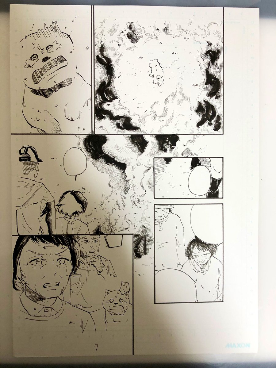 『柴ばあと豆柴太』3話の制作過程?

●ネーム
●下描き
●ペン入れ原稿

仕上げだけデジタルでしています✍️ 