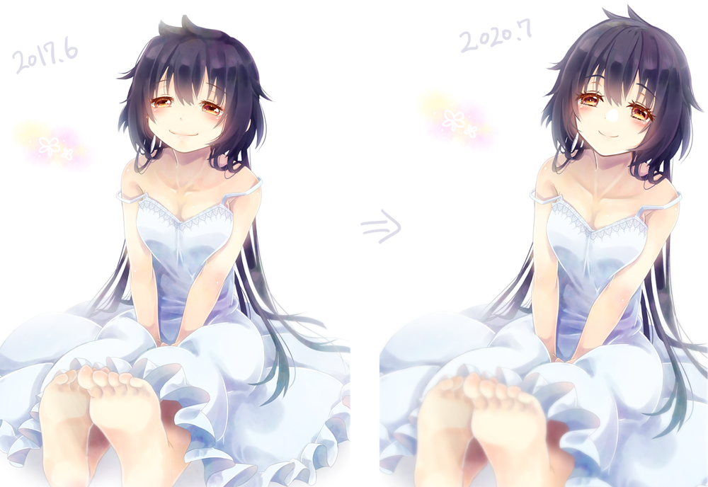 「とりあえず過去絵のリメイクでお茶を濁していく 」|桜谷のイラスト