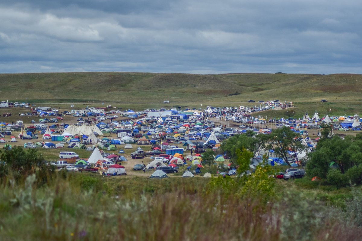 STANDING ROCK 365:  #NODAPL365Day 2: During the  #NODAPL movement, tens of thousands of people, including over 300 federally recognized tribes traveled to North Dakota to protect the water. (Photo: Oceti Sakowin Camp, September 2016)