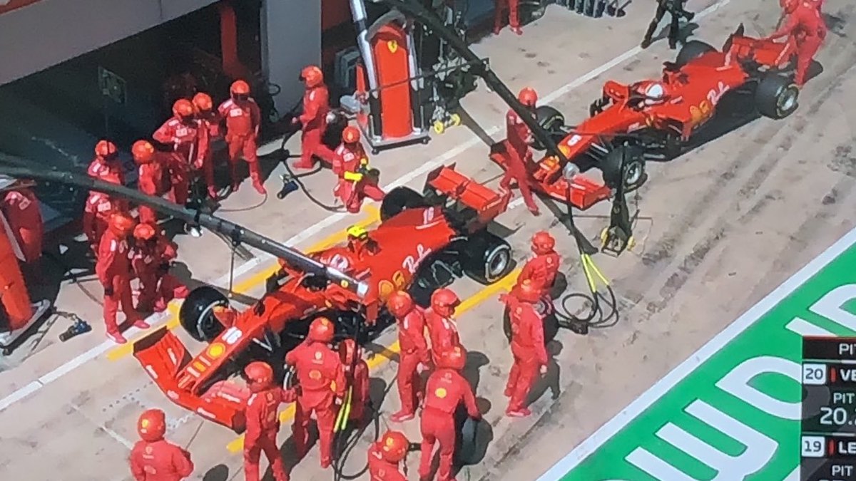 wtf1official's tweet image. Ferrari fans after qualy: At least things can’t get any worse 

Lap one: