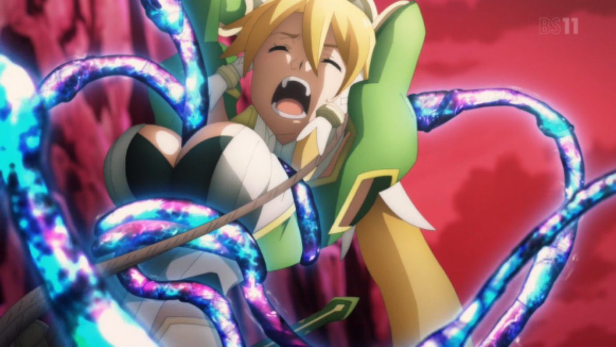 そうま A Twitter ソードアート オンラインアリシゼーション Wou 13話 やっと話が進むね長い3ヶ月だったよ リーファちゃんこっちに来ていきなり触手プレイ食らってた 作者はこういうの好きだなぁw 暗黒術師さんはめっちゃ力吸い取ってたのに あっさりやられちゃっ