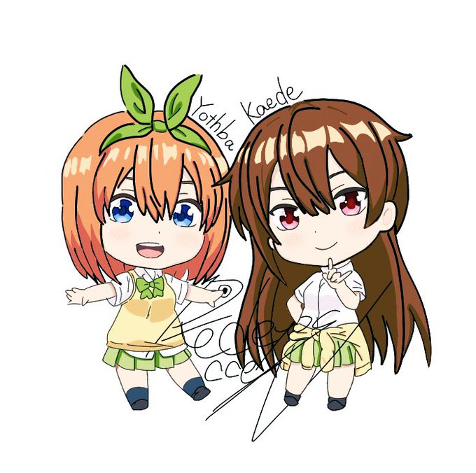 赤眼アッセン【本垢】さんがTwitterに投稿した中野四葉(五等分の花嫁)のイラスト。