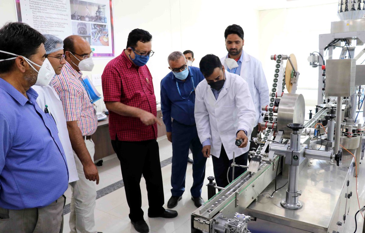 Jk Media Principal Secretary Agriculture Production Department Navin Kumar Choudhary Visits India International Kashmir Saffron Trade Centre At Dussu Center Is All Set To Provide Cutting Edge Technology For Revival