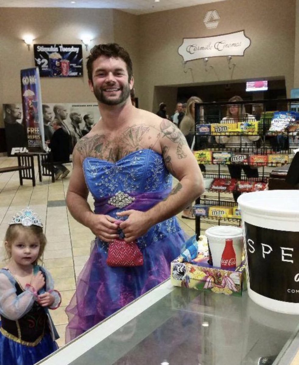 MyDaughtersArmy's tweet photo. ‘She was embarrassed to wear her princess costume to the movies.
Her uncle didn’t like that...’ https://t.co/MVdhRunUiq