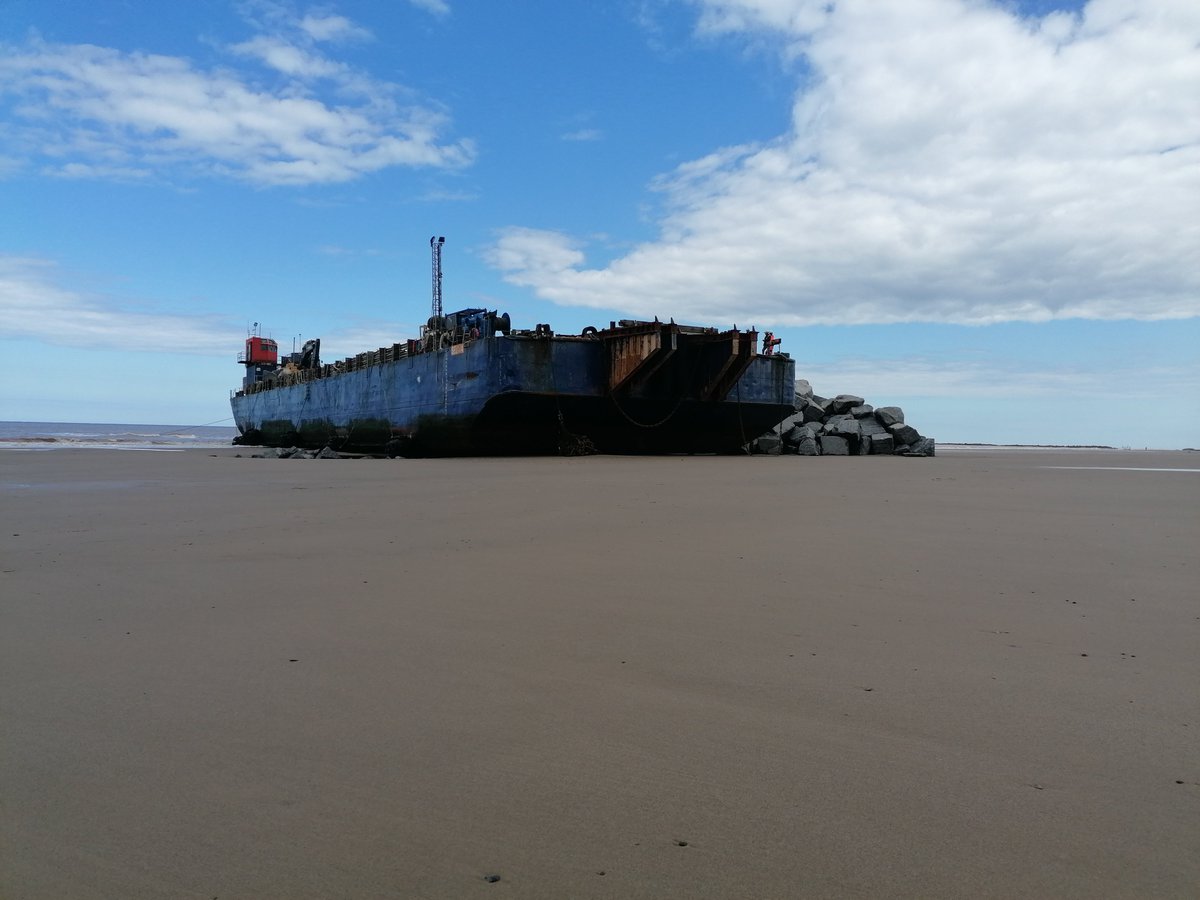 Barge of granite boulders - exciting geography &amp; community lifeline
