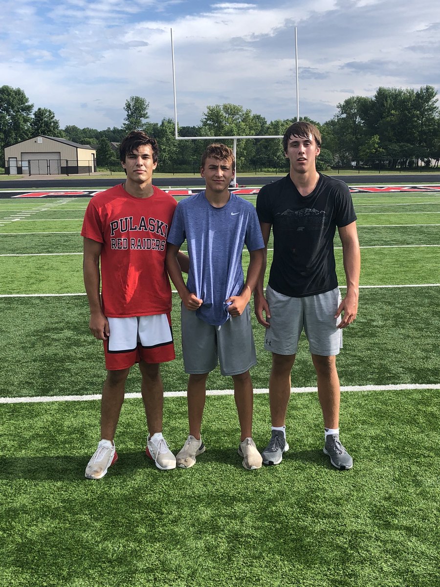 Nice job <a href="/masonpetzel/">Mason Petzel</a> Braeden Hensel and Mason Wells, having the fastest time of 14:51 in Friday’s circuit. Wait to be #raiderstrong <a href="/PulaskiRedSea/">Pulaski Red Sea</a>