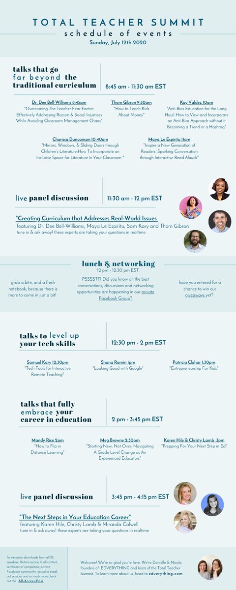 EDverythingED's tweet photo. Check out all the events at #TotalTeacherSummit Day 2!  It isn't too late to join us.  Grab your ticket here!

https://t.co/pdzv4uJ8lT https://t.co/CCpqCyfrEf