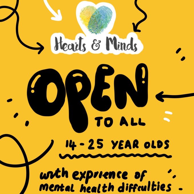 MCOrganisations's tweet photo. Great to see @heartsand_minds continue to host their online sessions for anyone experiencing mental health difficulties. Monday (7-8pm) Thursday (7-8pm) 👏 check out their website for more info! https://t.co/nMr1zSZPil