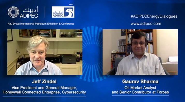 The_Oilholic's tweet photo. Delighted to host the latest edition of @ADIPECOfficial Energy Dialogues with Jeff Zindel, Vice President & GM of @Honeywell Connected Enterprise, #Cybersecurity Watch interview here https://t.co/es9I3scsLG or via https://t.co/beB2szJ5uI #OOTT #IIoT #energy #ADIPECEnergyDialogues https://t.co/GdelrCL0Zj
