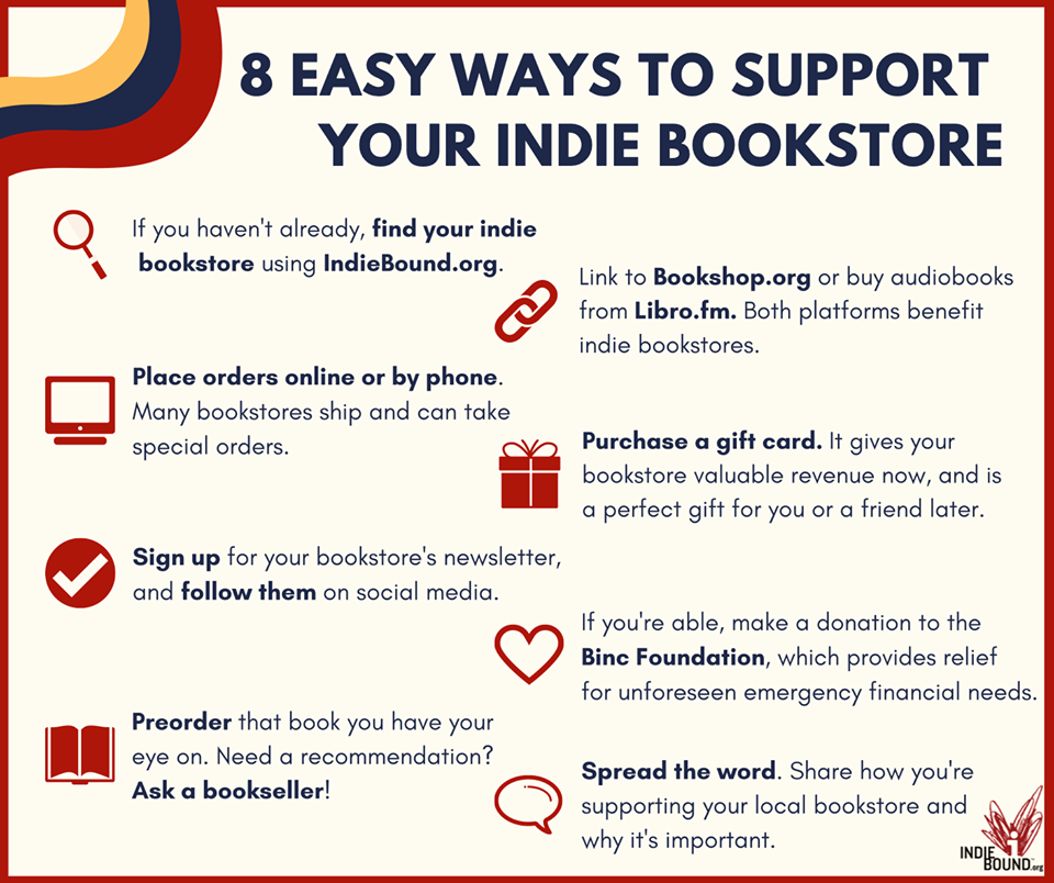 interabangbooks's tweet photo. Show some LOCAL love! Support locally owned bookshops NOW so that they (we) will be around LATER. We are benefiting in many of the ways shown thanks to you, and in turn we point out that some tips shown apply to other local stores, too. Click to see! #shoplocal #supportlocalnow https://t.co/RGkMHc8eDx
