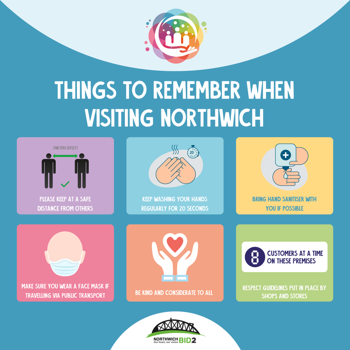 Visiting #Northwich next week? 🛍️ 

Here are some handy things to remember! 🤔 

<a href="/TeamBID/">Groundwork BID Team</a> <a href="/NorthwichFans/">Positive Northwich</a> <a href="/VisitCheshire/">Visit Cheshire</a> <a href="/MktgCheshire/">Marketing Cheshire</a> <a href="/ilovenorthwich/">ILoveNorthwich</a> 

#BeKind #StaySafe