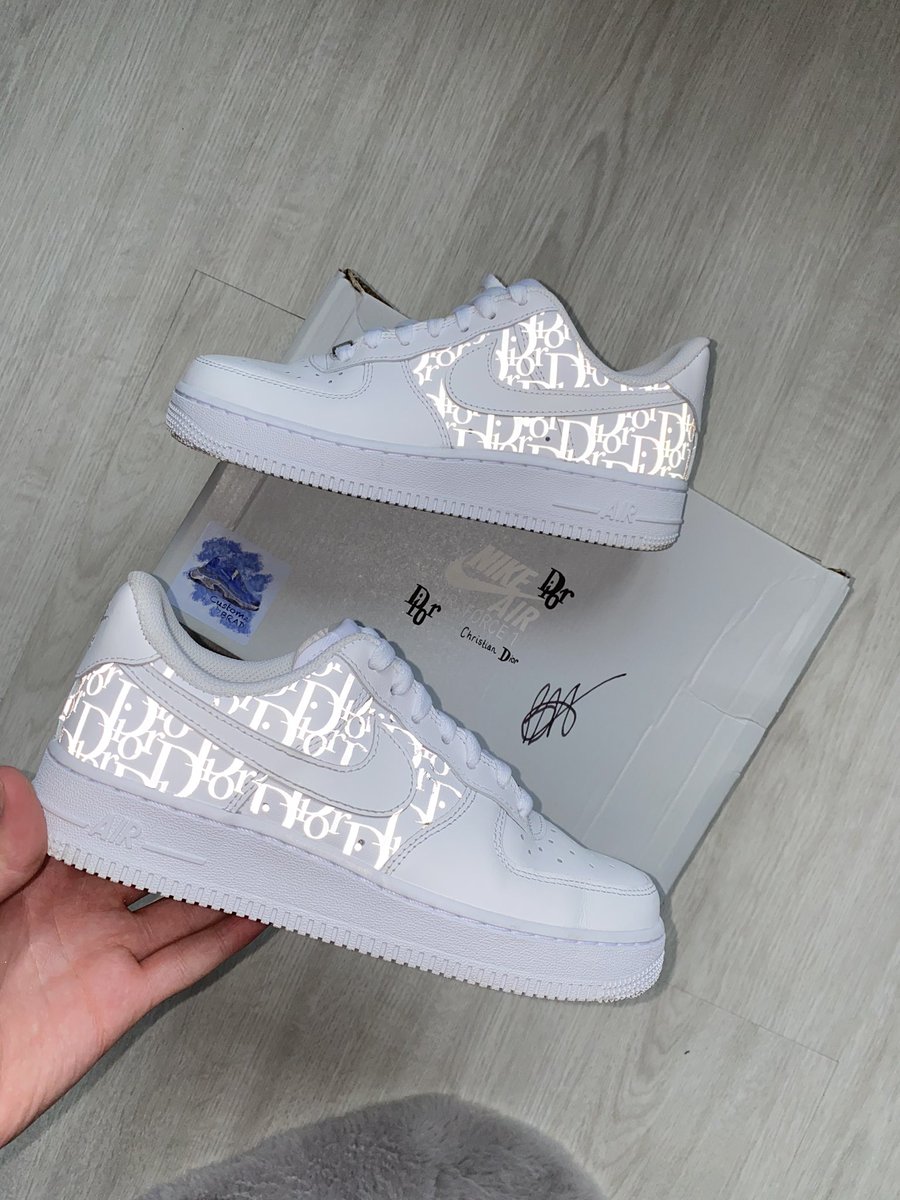 customzbybrad's tweet photo. SALE 
AIR FORCE 1 DIOR REFLECTIVE TRAINERS 

Only 8 pairs left at these prices! 
#customtrainers #airforcecustoms #af1 https://t.co/yiGKYjP0tG
