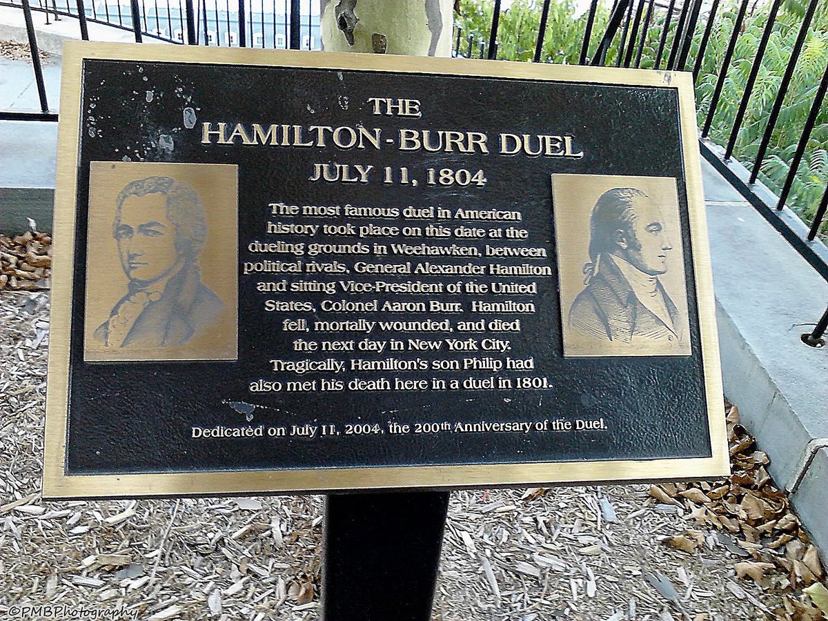 RJSocialStudies's tweet photo. The duel was 216 years ago yesterday. Alexander Hamilton died 216 years ago today. ๐ #RaiseaGlass #BurrShotFirst https://t.co/Z8R57H0Yxs