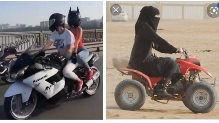 musharafpatel99's tweet image. Girl&apos;s imagination riding a bike 
Pic 1: Expectation
Pic 2 : reality🤣🤣🤣