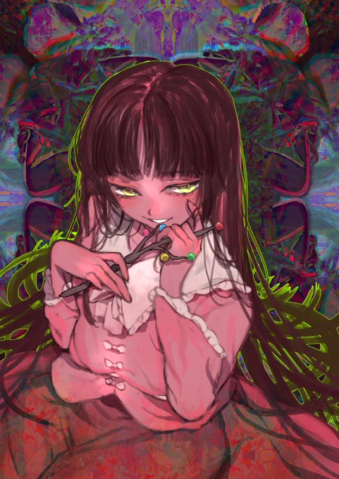#深夜の真剣お絵描き60分一本勝負 輝夜(+8) 