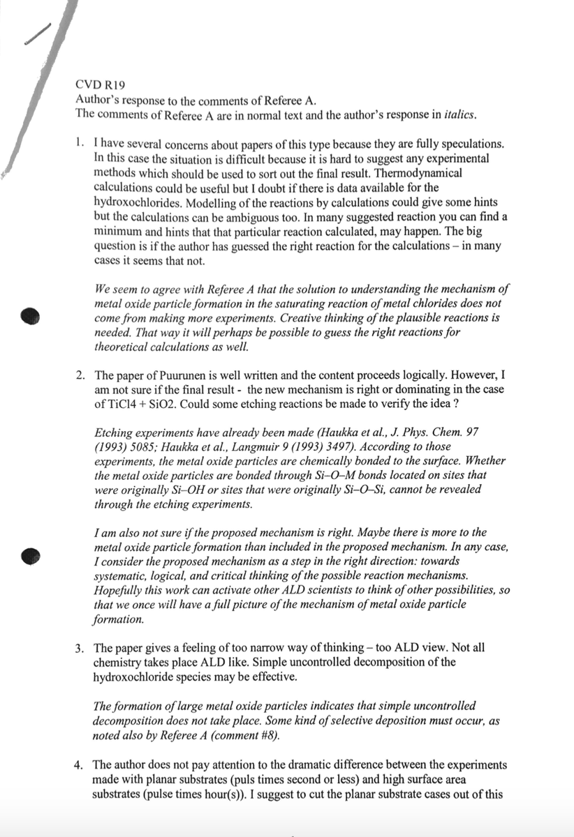 rlpuu's tweet photo. Author's (myself) response to the comments of Referee A of CVD R19, 15.4.2004. Four pages in one tweet - I hope this works? (Full document & nothing has been blacked out.) https://t.co/6Vn30H3qk1