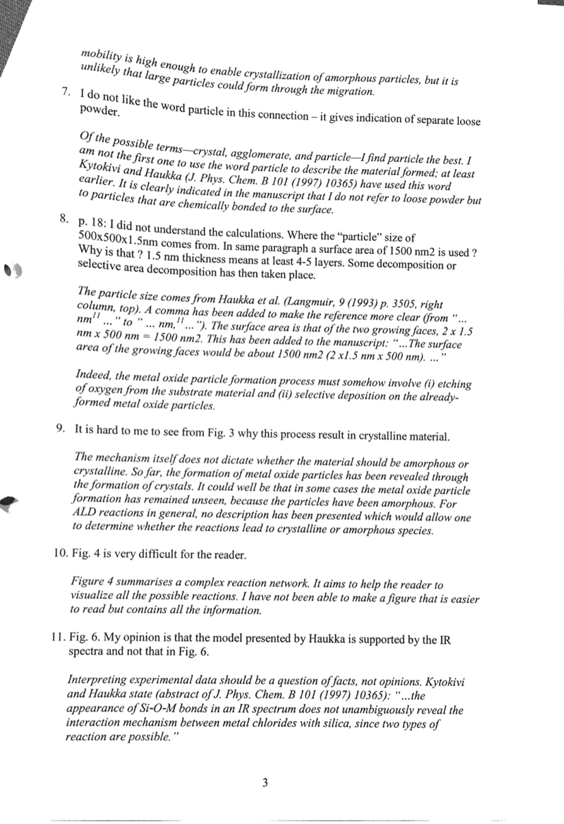 rlpuu's tweet photo. Author's (myself) response to the comments of Referee A of CVD R19, 15.4.2004. Four pages in one tweet - I hope this works? (Full document & nothing has been blacked out.) https://t.co/6Vn30H3qk1