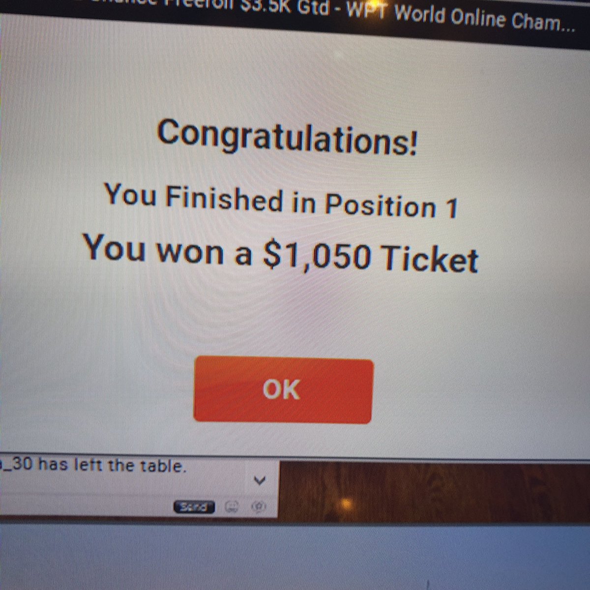 wildirishcat's tweet photo. Well my mtts haven't gone well so far today but after busting a @WPT phase satt on @partypoker shipped the 2nd chance freeroll for a 1k seat.
#thelongwayround #WPTWOC https://t.co/7pRcIJ3Eel