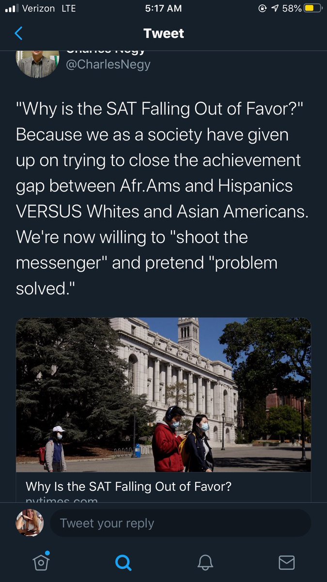 Negy consistently tweets & writes about the SAT/ACT in his book (pg 26 & 96) belittling Hispanics and African Americans calling them “less qualified”, “less capable”, and “less competent” than Whites + Asian Americans while saying college’s “should just mail minorities a degree”