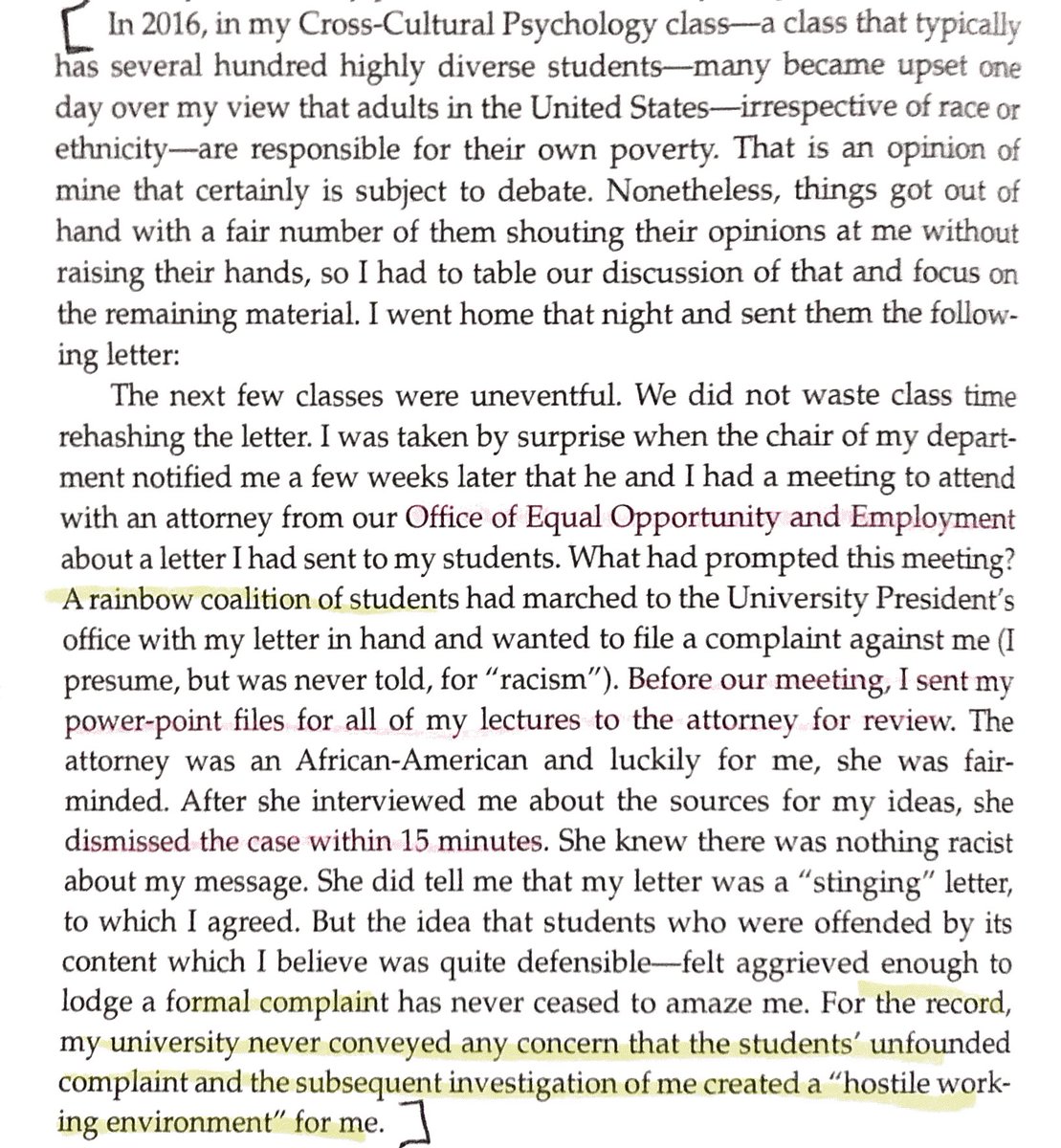 Professor Negy goes as far as BRAGGING about getting away with racist language and behavior within 15 minutes at  @UCF during his Cross-Cultural Psychology class in 2016 on page 22. He oddly adds that the lawyer was “an African American and luckily for me, she was fair-minded.”