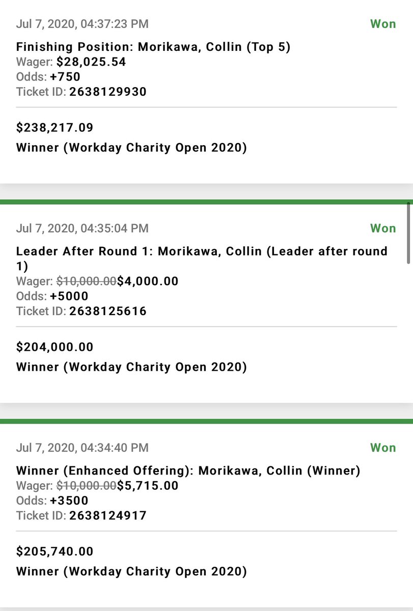 CashoutKingJJ's tweet photo. Collin Morikawa is my HERO

($1.1 MILLION)

What a fucking rush 

What a fucking day

Love you all https://t.co/CXljyxLisP