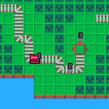 HelpIAmMatthew's tweet photo. For this year's #GMTKJam, I created 'Running off the Rails', an action-puzzle game for #pico8. You can play it here: https://t.co/acmdHlCDPM https://t.co/BK0n56nUkj