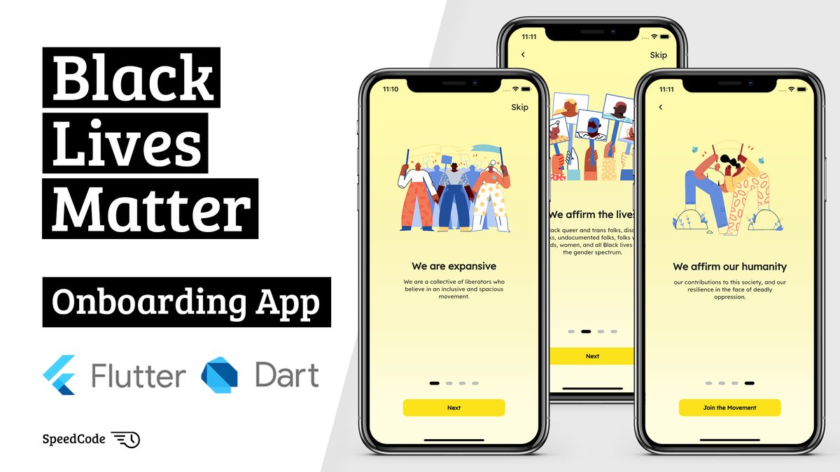 AllAboutFlutter's tweet image. Beautiful onboarding #App #UI design for #BlackLivesMatter using #Flutter 😍
👉youtu.be/7KuLXt2Rx4E 👈
🚀SUBSCRIBE FOR MORE CONTENT LIKE THAT
💻Source code is on the video description
@FlutterDev @r_FlutterDev @FlutterComm
#flutterdev #100DaysOfCode #FlutterDay #dartlang
