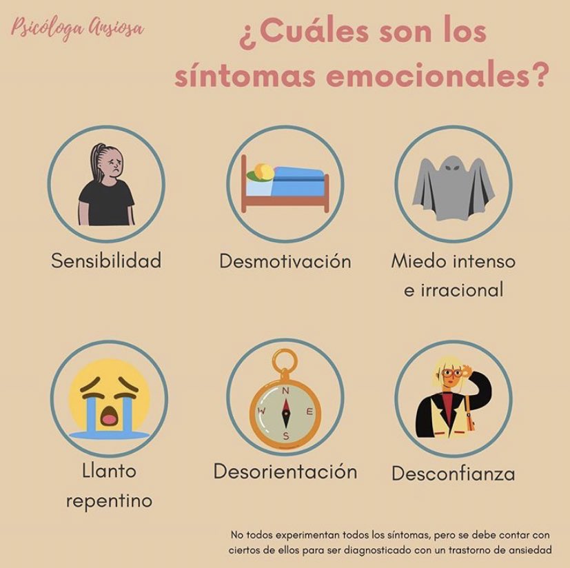 MariaUbi's tweet photo. SÍNTOMAS de la ansiedad https://t.co/Wd5TxmcR6m