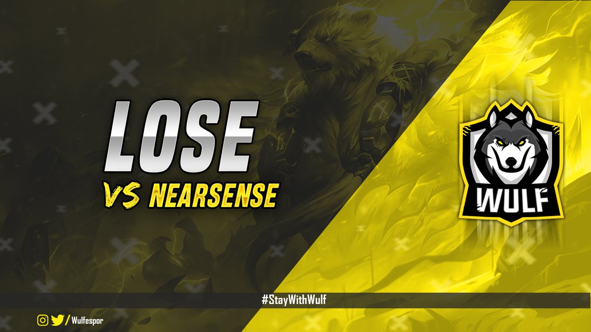 #TTL 2020 Yaz Mevsimi 2. hafta 2. gününde Near Sense ekibine karşı mağlup oluyoruz.

Wulf Espor 0-1 Near Sense

Rakibimizi tebrik ederiz.

#StayWithWulf🐺
