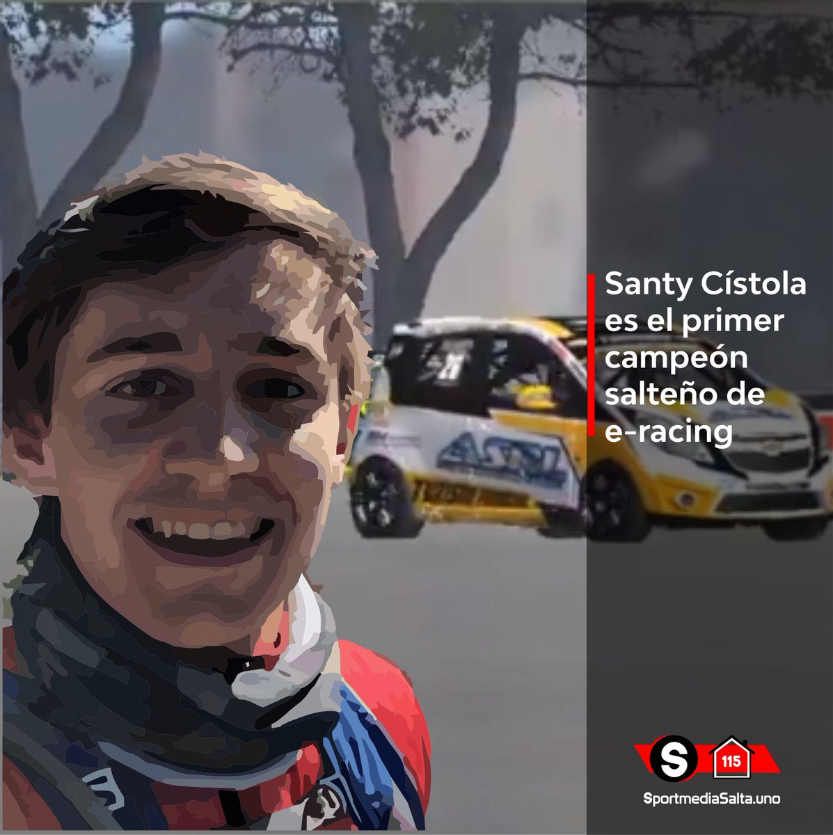 #AutomovilismoEnSalta
SANTIAGO CÍSTOLA PRIMER CAMPEÓN SALTEÑO EN AUTOMOVILISMO VIRTUAL

* El piloto ganó el campeonato del Turismo Promocional que organizó ASRL
* Además está compitiendo en Súper V8, Copa de Marcas, Endurance, Fórmula 3 y el TP 1.4 Zonal.

sportmediasalta.uno/santiago-cisto…