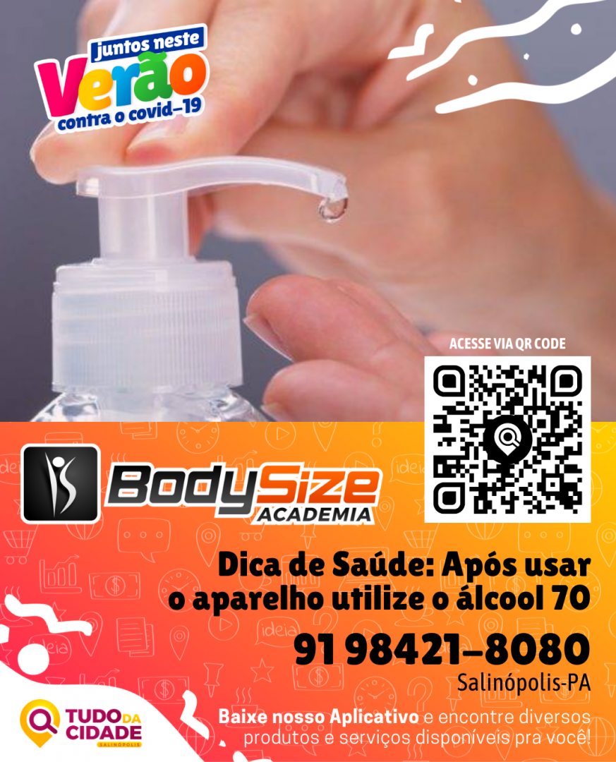 tdcsalinopolis's tweet photo. Dica de Saúde: Após usar o aparelho limpe suas mãos com álcool 70 disponibilizado em nossa recepção.
.
.
juntos neste verão contra o covid-19
.
.
#bodysize
#soubodysize
#academia
#malhar
#gym
#salinopolis
#salinaspa
#tdcsal
#tudodacidade
#guiacomercial https://t.co/cFsY0iaFuG