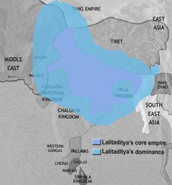 He was so powerful that people believed that he had magical powers.His mammoth empire was spread from the Caspian Sea in the North West to Cauvery Basin in the South. His empire included parts of Afghanistan, Iran, Tibet, Assam, Punjab, Bihar, Bengal Orrisa etc.