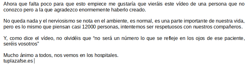 tuplazafse's tweet photo. No olvidéis que “no será un número lo que se refleje en los ojos de ese paciente, seréis vosotros”
Mucho ánimo a todos, nos vemos en los hospitales.
https://t.co/gacM8HoTLe 
https://t.co/RUN9xx69O3 https://t.co/rDYe9IiZYp