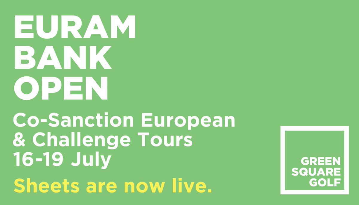 greensquaregolf's tweet photo. Our #EuropeanTour #Challenge_Tour #EuramBankOpen sheet for next week in Austria is now updated with this week's form. Also, Tournament History, past sheets & full Course Notes. Similar field to this week.... https://t.co/3Y26rLAkVv