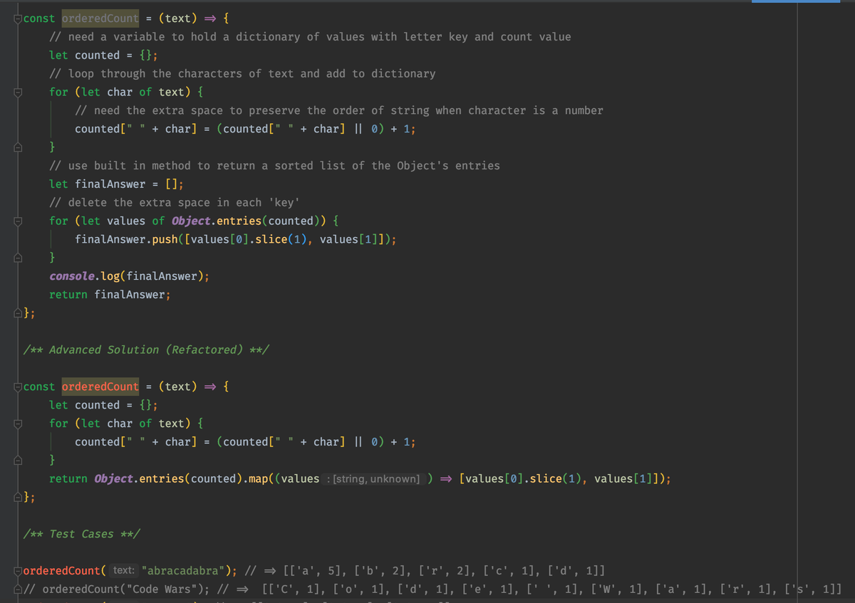 spianoDev's tweet photo. Day40 of round2 is a straight refactor instead of an alternate solution. #100DaysOfCode #WomenWhoCode #teaching #javascript https://t.co/62q78Bsiwr