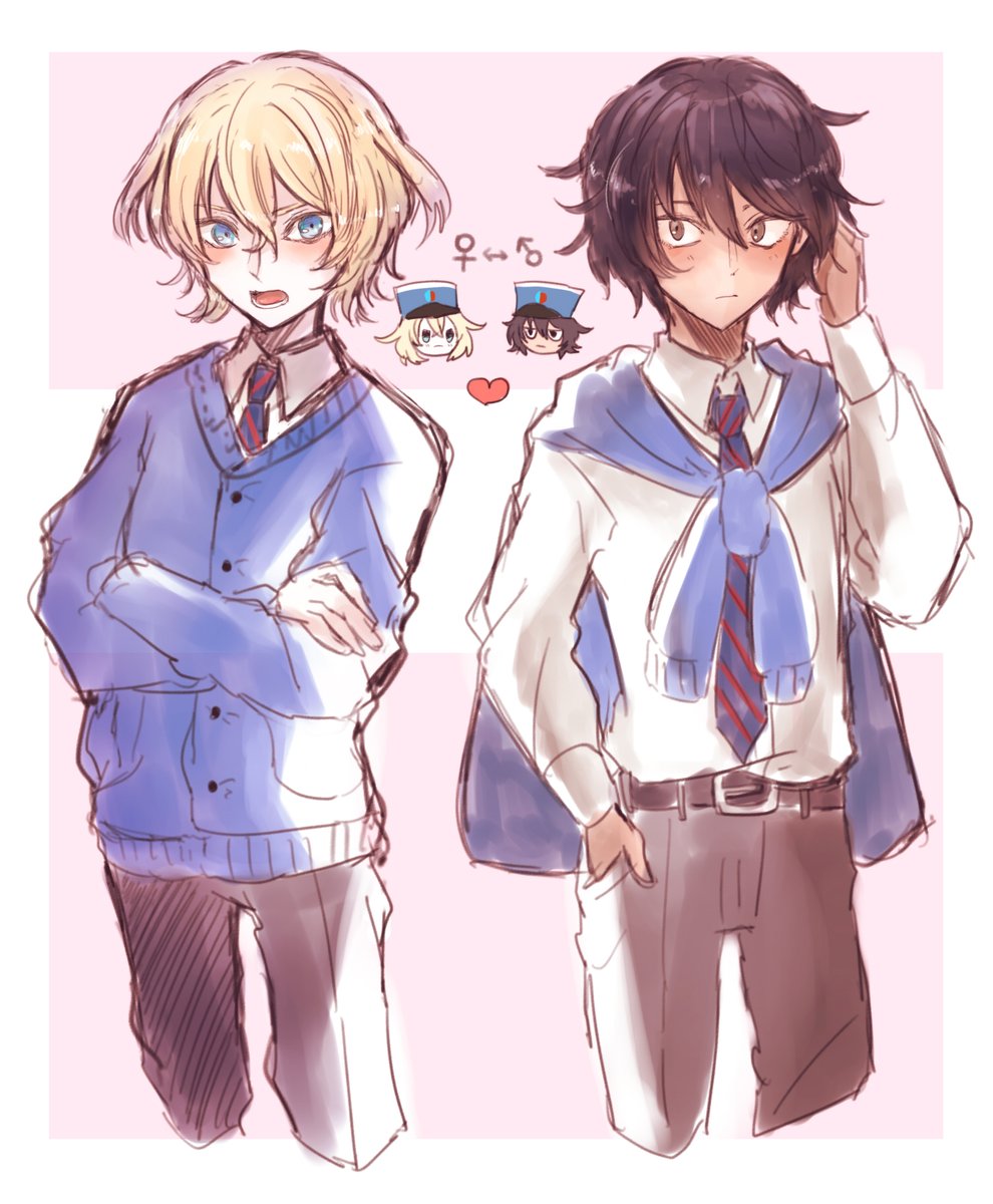 ガルパン ふとしたきっかけで出会ったガルパンの押田と安藤の関係性が尊すぎて百合も男体化も最 Mimoe 2日目東ク28aのイラスト