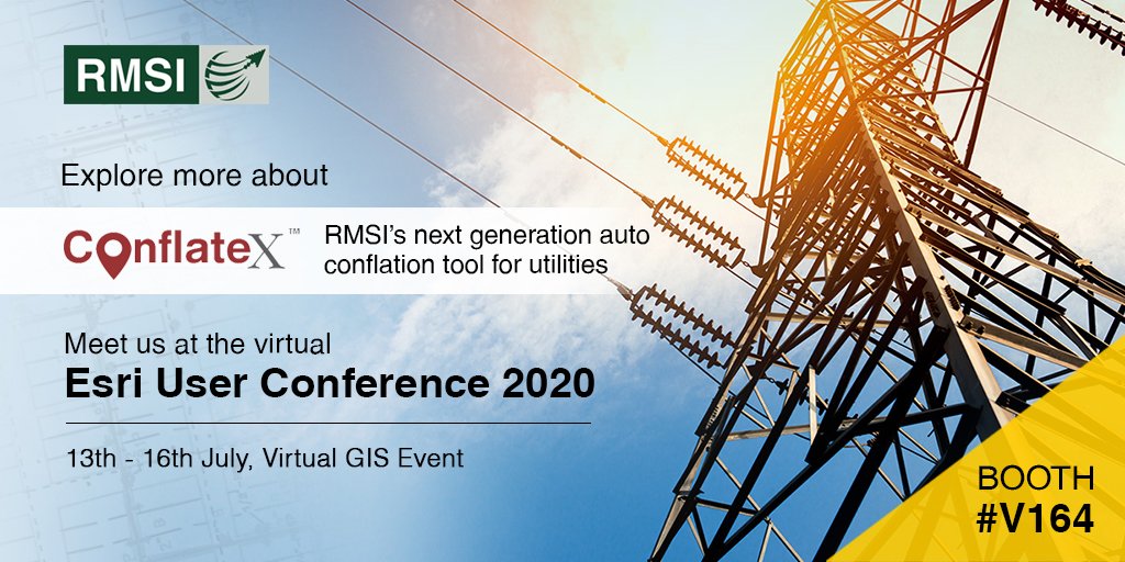 RMSI_Global's tweet photo. One day to go for virtual #ESRUC2020! Excited to showcase how #RMSI is solving key challenges of improving #spatialaccuracy and #dataintegrity of #network #assets by aligning them to a more precise and accurate real world system. See it in action at #RMSI's Virtual #Booth #V164. https://t.co/znEweFAWEa