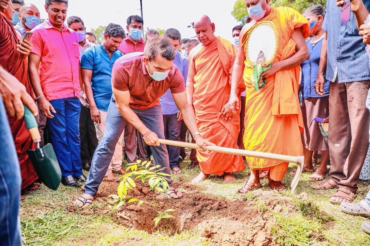 RajapaksaNamal's tweet photo. Successfully completed meetings in K'gala &amp; heading back to #Htota. People are hopeful that under @PresRajapaksa's leadership, essentials such as drinking water &amp; infrastructure development will take place. Urging all of #lka to keep #SocialDistancing &amp; #WearAMask. #TogetherWeCan https://t.co/uKksI8H28F