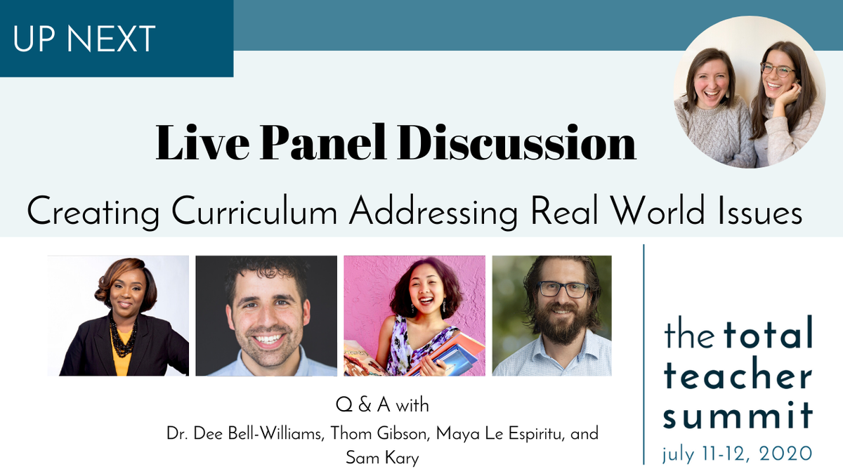 EDverythingED's tweet photo. Hear our Live Panel Q&amp;A session with @drdeeunlimited, @GibsonEdu, @NewEdTechClass and @maistorybook at #TotalTeacherSummit! 

#TeacherPD #teachertwitter https://t.co/vzRvnGj1DG