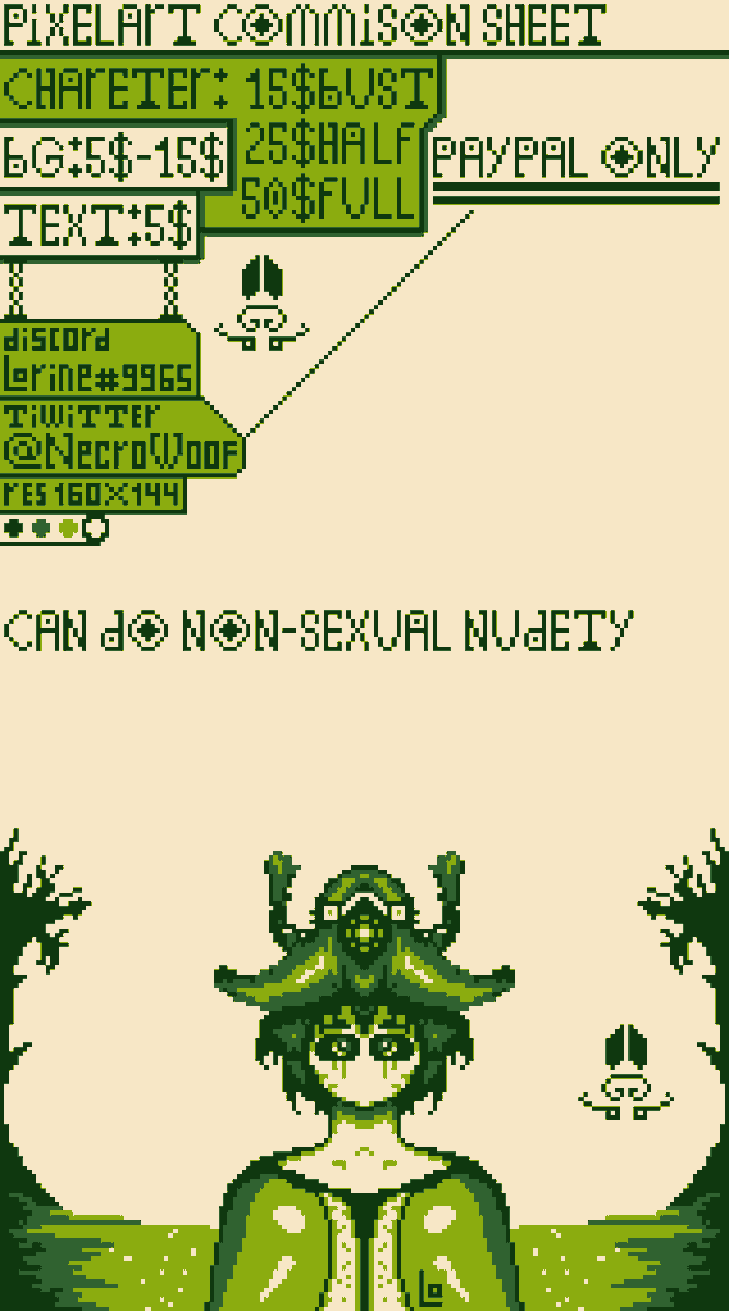 NecroWoof's tweet photo. remember my #pixel #art #commissions are still #open 
''
  *      -
_.-*
#pixelart #artwork #commissionsopen #green https://t.co/090EKtDTK5