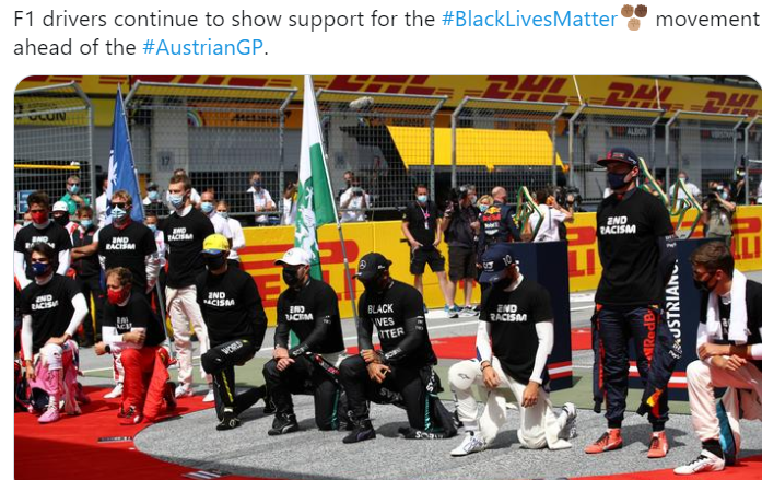 ForceWellhead's tweet image. I've never met a racist! Why is F1 stiring up Racism? F1 &amp;amp; DLH receives criticism for their End Racisim campaign. @DHLUSA stop pretending there are racists! (Perhaps 1 in a billion people) #AllAndretti #SpeedOfYellow #DHLteamRHR #REVGroupGP