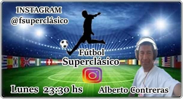 fsuperclasico's tweet photo. Este Lunes 13 de Julio del 2020 a las 23:30 Horas #FútbolSuperclásico por Instagram @fsuperclasico en Directo con la Conducción de @alberto7219 con toda la información del deporte. @fsuperclasico #Instagram #Fútbol #Información #Seguidores. https://t.co/wcNBRykZbB